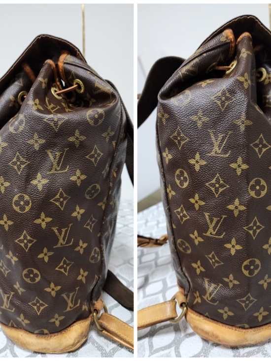 Authentic LOUIS VUITTON Monogram Montsouris GM Backpack Brown main image 9